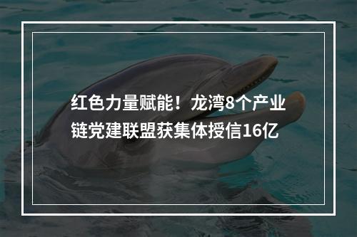红色力量赋能！龙湾8个产业链党建联盟获集体授信16亿