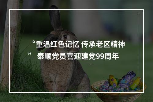 “重温红色记忆 传承老区精神” 泰顺党员喜迎建党99周年