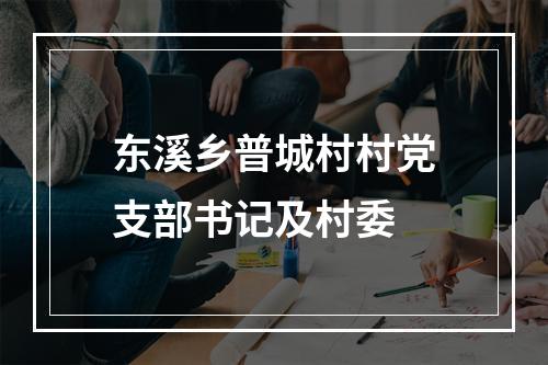 东溪乡普城村村党支部书记及村委