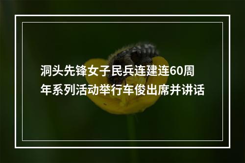 洞头先锋女子民兵连建连60周年系列活动举行车俊出席并讲话