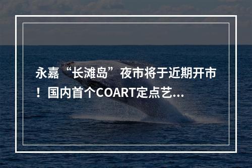 永嘉“长滩岛”夜市将于近期开市！国内首个COART定点艺术营地将落户楠溪江！