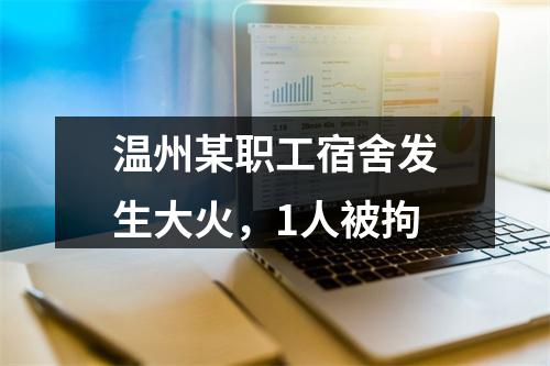 温州某职工宿舍发生大火，1人被拘
