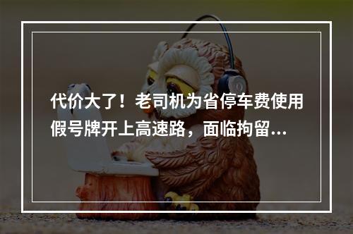 代价大了！老司机为省停车费使用假号牌开上高速路，面临拘留罚款