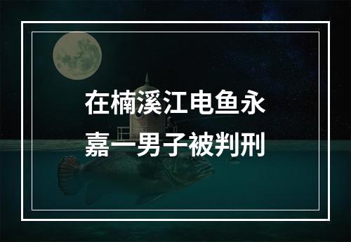 在楠溪江电鱼永嘉一男子被判刑
