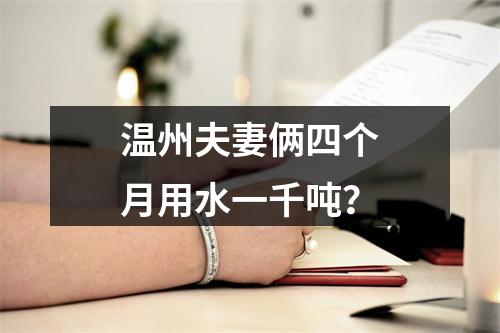 温州夫妻俩四个月用水一千吨？