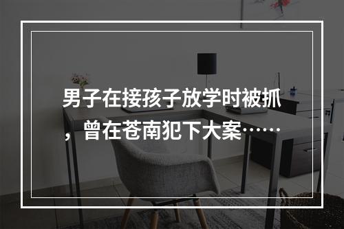 男子在接孩子放学时被抓，曾在苍南犯下大案……