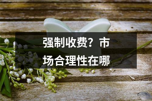 强制收费？市场合理性在哪