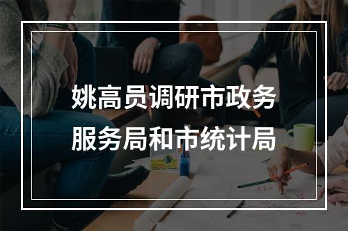 姚高员调研市政务服务局和市统计局