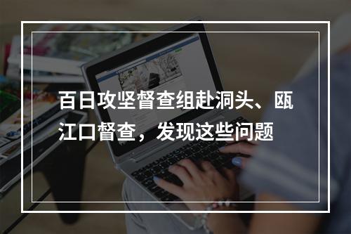 百日攻坚督查组赴洞头、瓯江口督查，发现这些问题