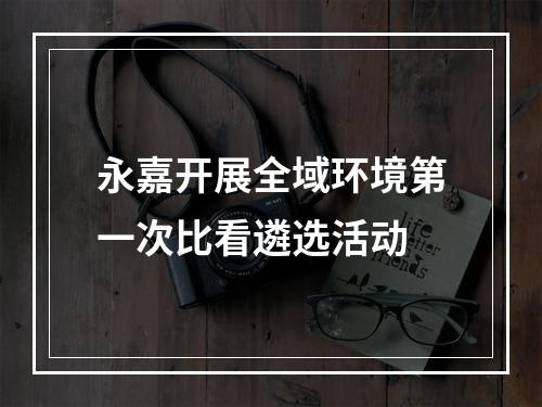 永嘉开展全域环境第一次比看遴选活动