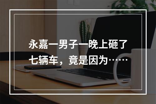 永嘉一男子一晚上砸了七辆车，竟是因为……