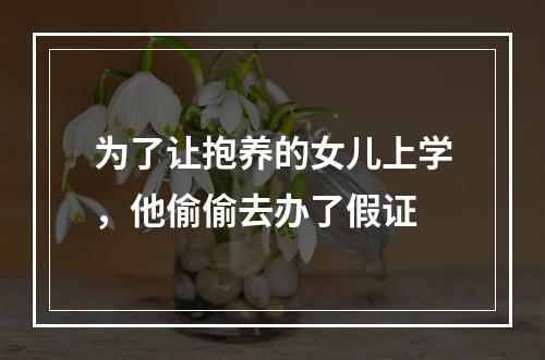 为了让抱养的女儿上学，他偷偷去办了假证