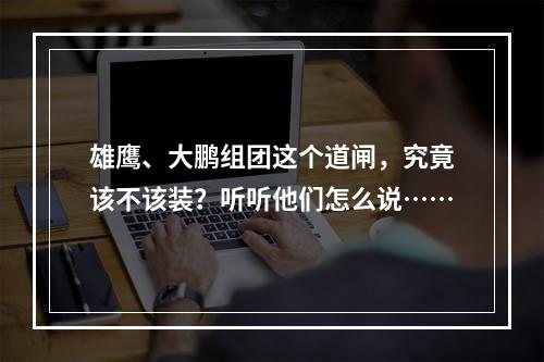 雄鹰、大鹏组团这个道闸，究竟该不该装？听听他们怎么说……