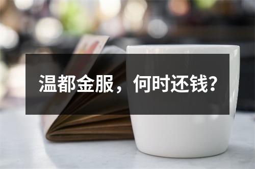 温都金服，何时还钱？