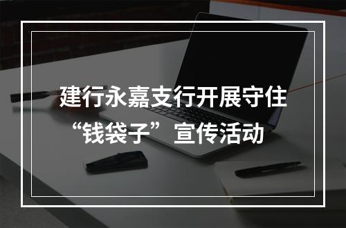 建行永嘉支行开展守住“钱袋子”宣传活动