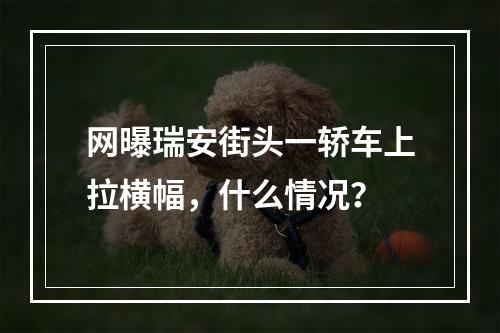 网曝瑞安街头一轿车上拉横幅，什么情况？