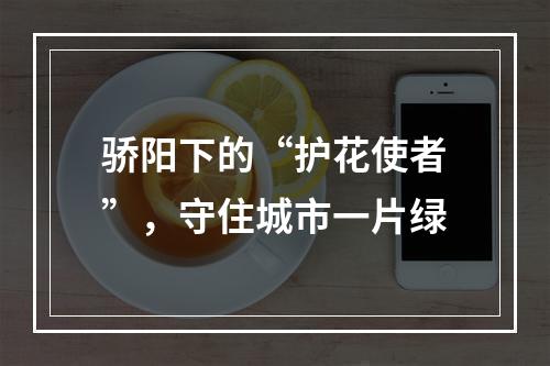 骄阳下的“护花使者”，守住城市一片绿