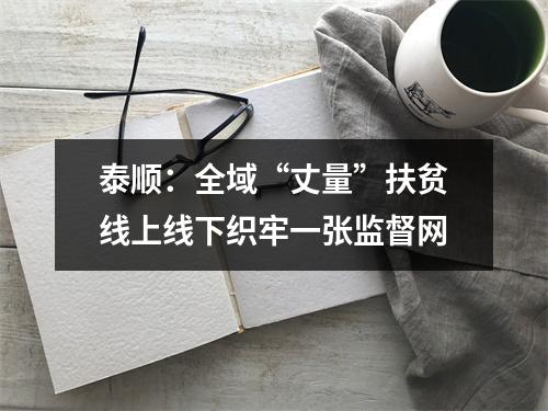 泰顺：全域“丈量”扶贫线上线下织牢一张监督网