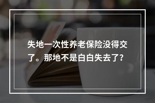 失地一次性养老保险没得交了。那地不是白白失去了？