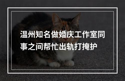 温州知名做婚庆工作室同事之间帮忙出轨打掩护