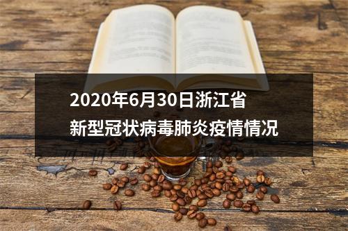 2020年6月30日浙江省新型冠状病毒肺炎疫情情况