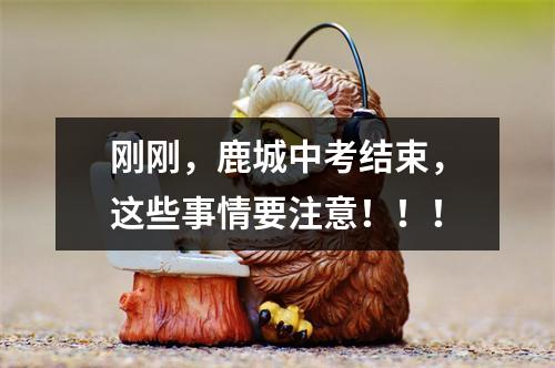 刚刚，鹿城中考结束，这些事情要注意！！！