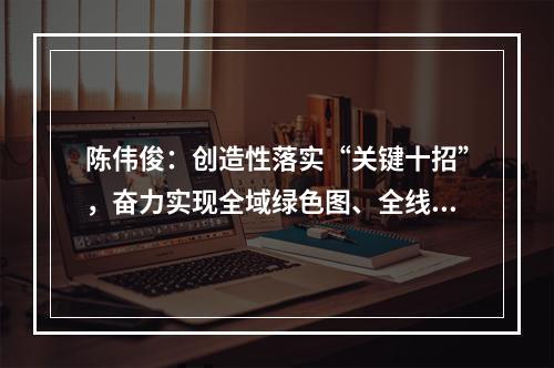 陈伟俊：创造性落实“关键十招”，奋力实现全域绿色图、全线满堂红