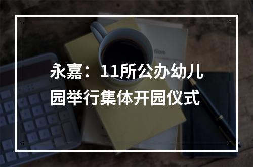 永嘉：11所公办幼儿园举行集体开园仪式
