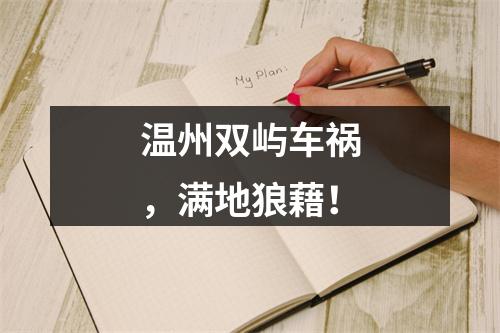 温州双屿车祸，满地狼藉！