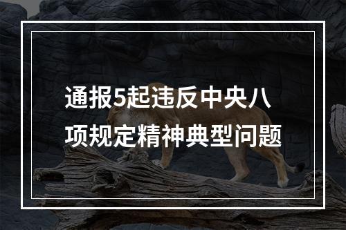 通报5起违反中央八项规定精神典型问题
