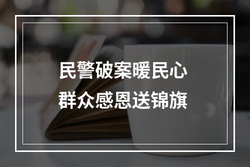 民警破案暖民心 群众感恩送锦旗