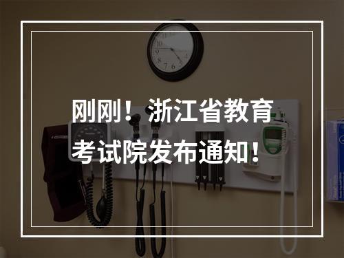 刚刚！浙江省教育考试院发布通知！