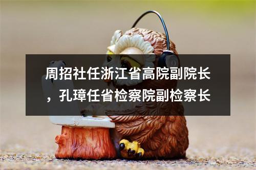 周招社任浙江省高院副院长，孔璋任省检察院副检察长