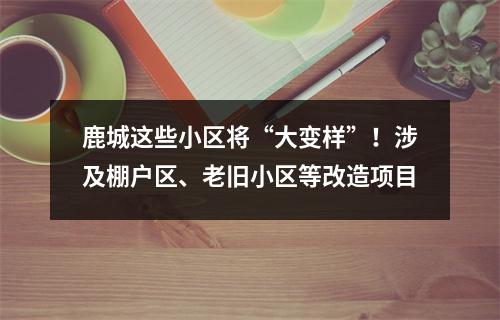 鹿城这些小区将“大变样”！涉及棚户区、老旧小区等改造项目