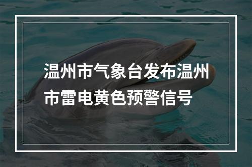 温州市气象台发布温州市雷电黄色预警信号