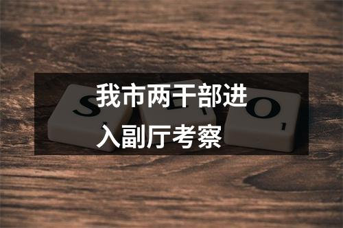我市两干部进入副厅考察
