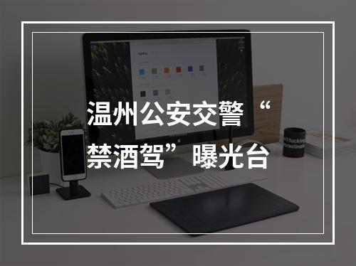 温州公安交警“禁酒驾”曝光台