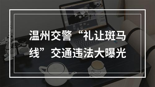 温州交警“礼让斑马线”交通违法大曝光