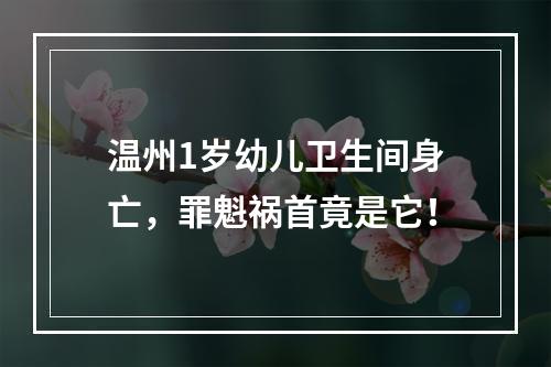 温州1岁幼儿卫生间身亡，罪魁祸首竟是它！