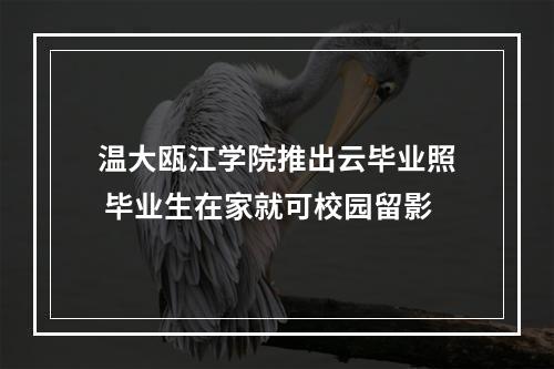 温大瓯江学院推出云毕业照 毕业生在家就可校园留影