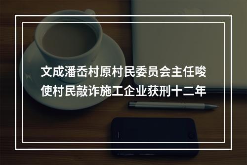 文成潘岙村原村民委员会主任唆使村民敲诈施工企业获刑十二年