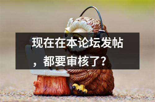 现在在本论坛发帖，都要审核了？