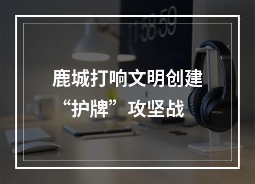 鹿城打响文明创建“护牌”攻坚战