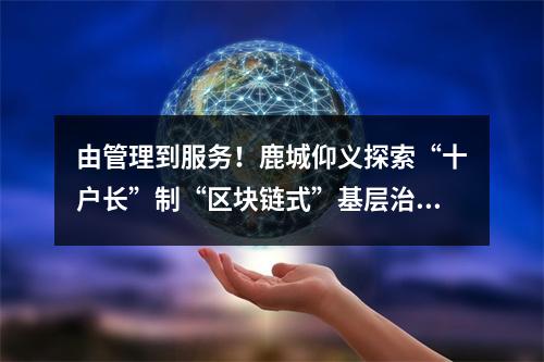 由管理到服务！鹿城仰义探索“十户长”制“区块链式”基层治理新模式