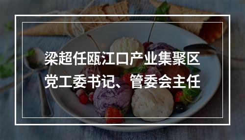 梁超任瓯江口产业集聚区党工委书记、管委会主任