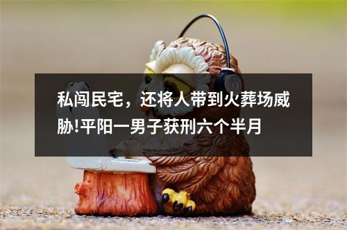 私闯民宅，还将人带到火葬场威胁!平阳一男子获刑六个半月