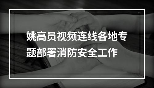 姚高员视频连线各地专题部署消防安全工作