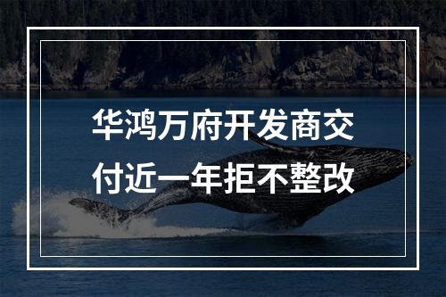 华鸿万府开发商交付近一年拒不整改