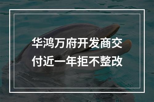华鸿万府开发商交付近一年拒不整改