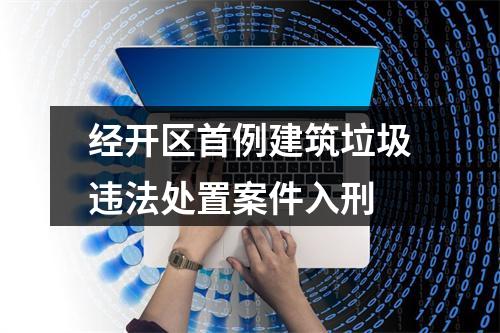 经开区首例建筑垃圾违法处置案件入刑